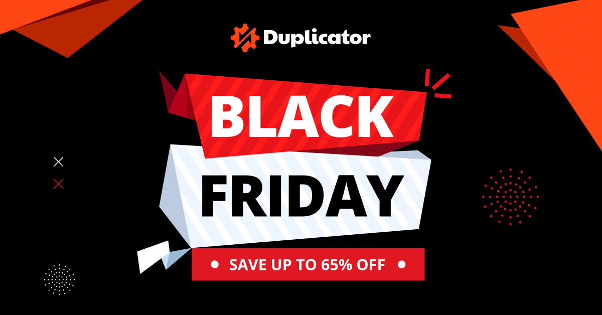 Duplicator Pro Black Friday sale banner