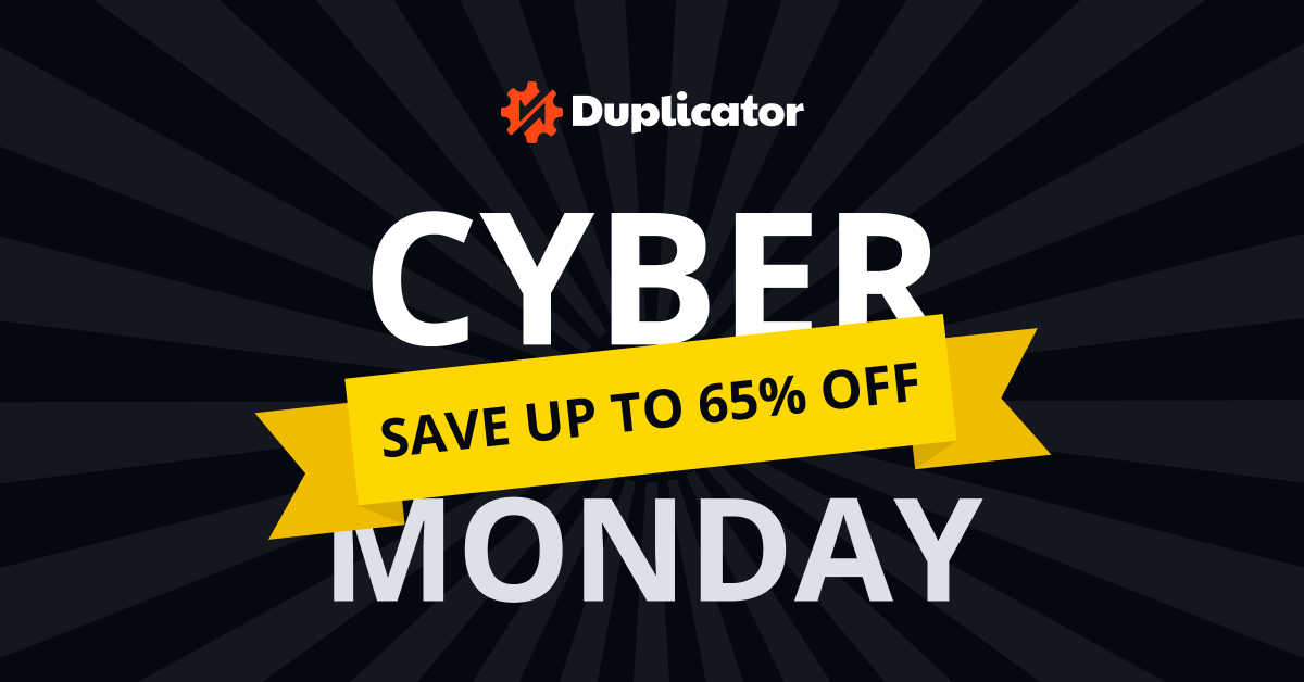 Duplicator Pro Cyber Monday sale banner