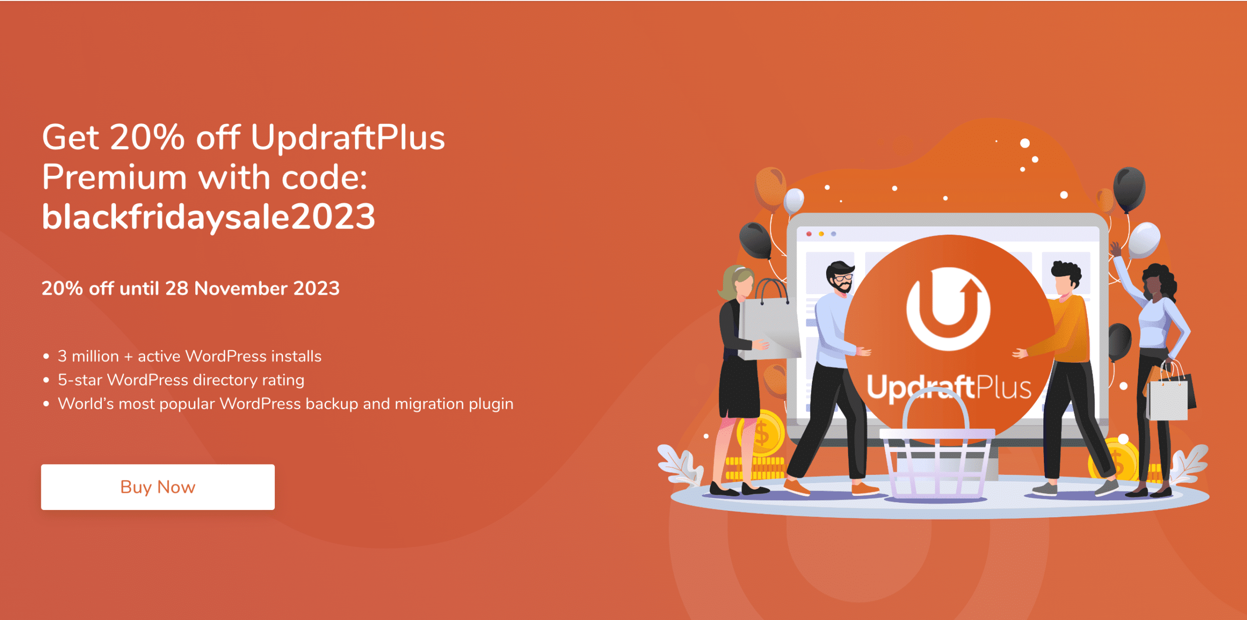 UpdraftPlus plugin Black Friday sale pricing page