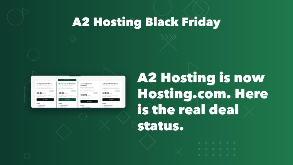 Hosting.com WordPress plan pricing used as the featured image for the A2 Hosting Black Friday 2026 deal tracker