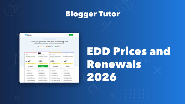 Easy Digital Downloads pricing and renewal rates for 2026