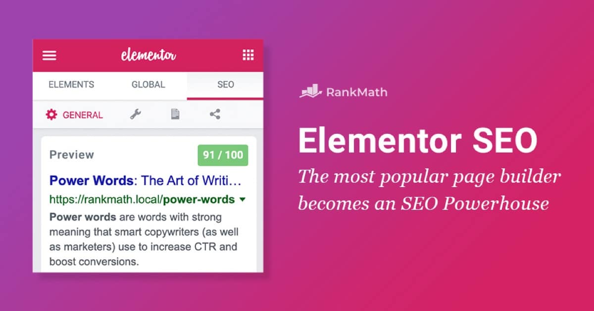 Rank Math Review 2026: Is Rank Math Pro Actually Worth It? Rank Math SEO panel and content analysis inside the Elementor editor