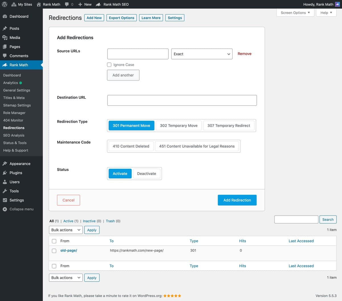 Rank Math vs SEOPress 2026, Which SEO Plugin Is Worth Your Money? Rank Math redirection manager is free while SEOPress puts redirects in PRO