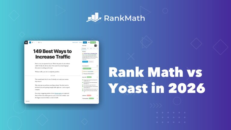 Rank Math vs Yoast SEO plugin comparison for 2026
