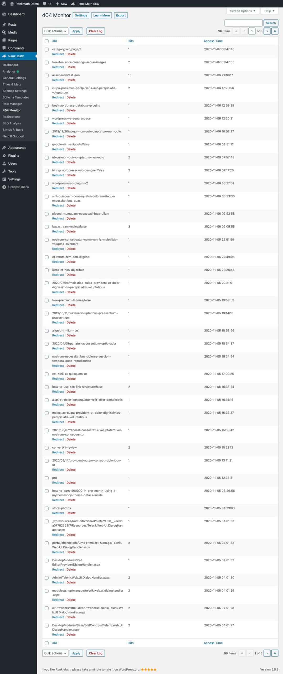 Rank Math vs Yoast 2026, Which SEO Plugin Is Actually Better? Rank Math 404 monitor logging broken URLs, not available in Yoast SEO