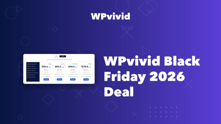 WP Vivid Black Friday 2026, Discount Coupons and Live Deal WPvivid Black Friday 2026 deal showing discounted lifetime pricing