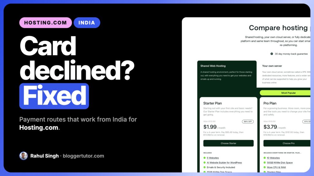 [Solved] A2 Hosting Card Decline | Buy A2 Hosting in India with UPI or Rupay Card