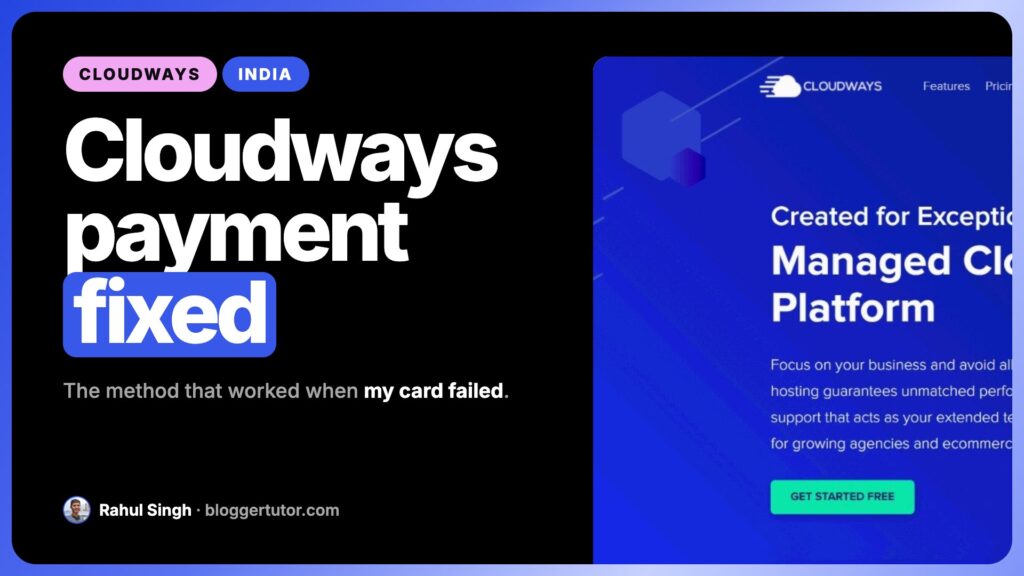 Cloudways Payment Problem solved | Buy Cloudways In India with UPI or Rupay Card