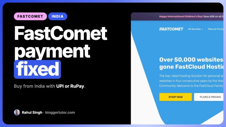 [Solved] Fastcomet Payment Declined | Buy Fastcomet Hosting in India with UPI or Rupay Card