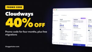 Cloudways promo code, 40% off for 4 months plus free migrations