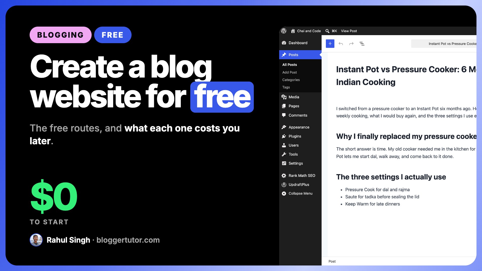 How to Create a Blog Website for Free?