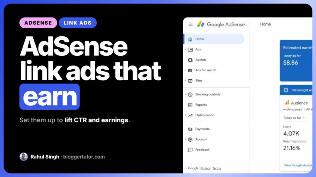 Create AdSense Link Ads to Increase CTR and Earnings Create AdSense Link Ads to Increase CTR and Earnings