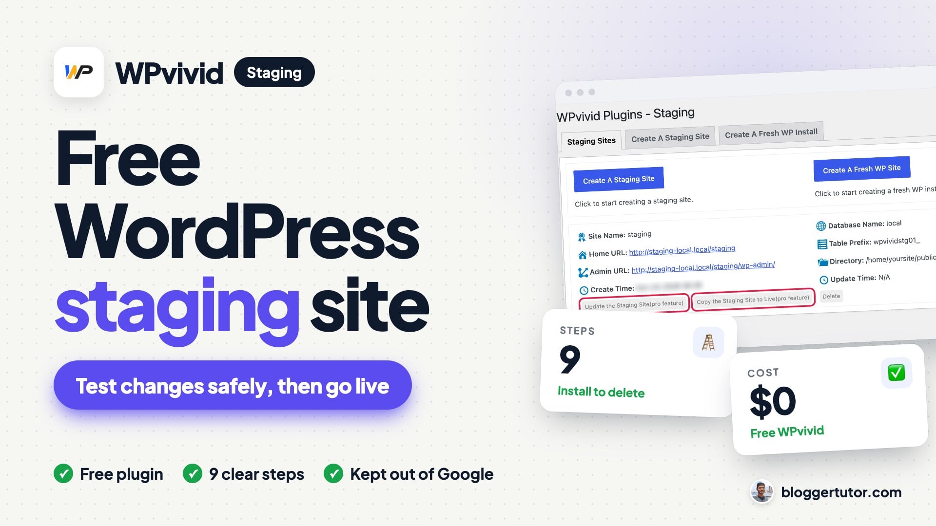 How to Create a WordPress Staging Site for Free (WPvivid) How to Create a WordPress Staging Site for Free (WPvivid)