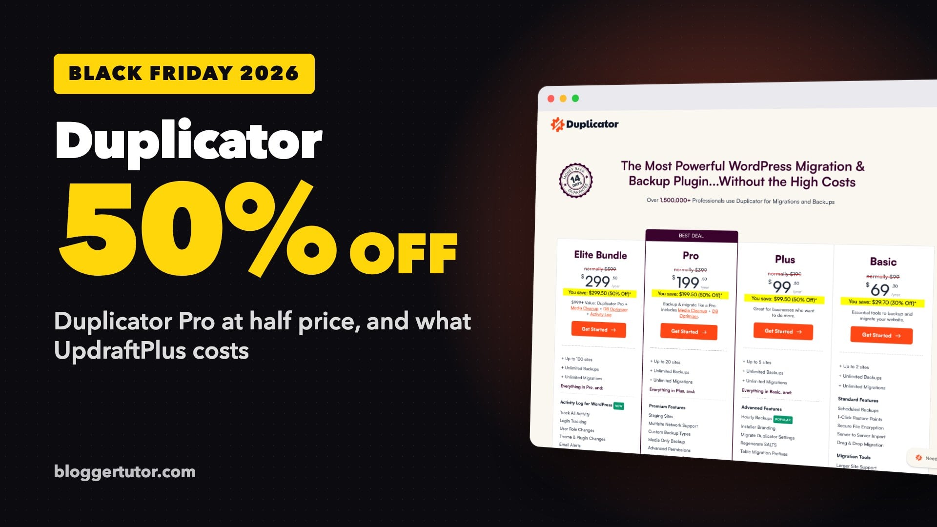 Duplicator Black Friday 2026, 50% off Duplicator Pro