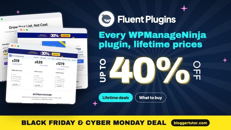 Fluent Black Friday 2026, Every WPManageNinja Plugin Deal and Lifetime Price Fluent Black Friday 2026, Every WPManageNinja Plugin Deal and Lifetime Price