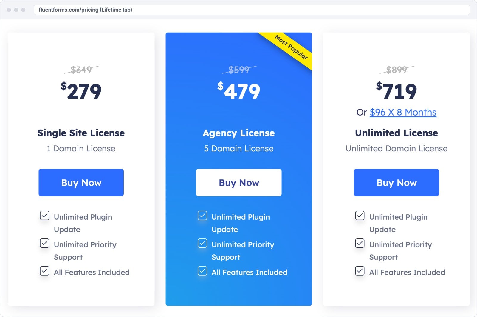 Fluent Black Friday 2026, Every WPManageNinja Plugin Deal and Lifetime Price Fluent Forms Pro lifetime licence prices for single site, agency and unlimited plans