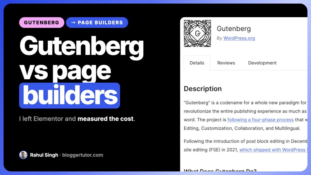 Gutenberg vs Page Builders 2026, What I Actually Use Gutenberg vs Page Builders 2026, What I Actually Use