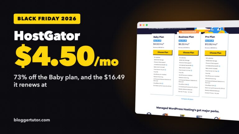 HostGator Black Friday 2026, Deal Status and the Real Renewal Prices HostGator Black Friday 2026, $4.50 a month