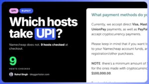 Does Namecheap Accept UPI? Which Hosts Take UPI and RuPay