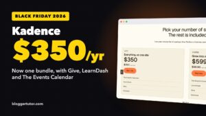 Kadence Black Friday 2026, now one bundle from $350 a year