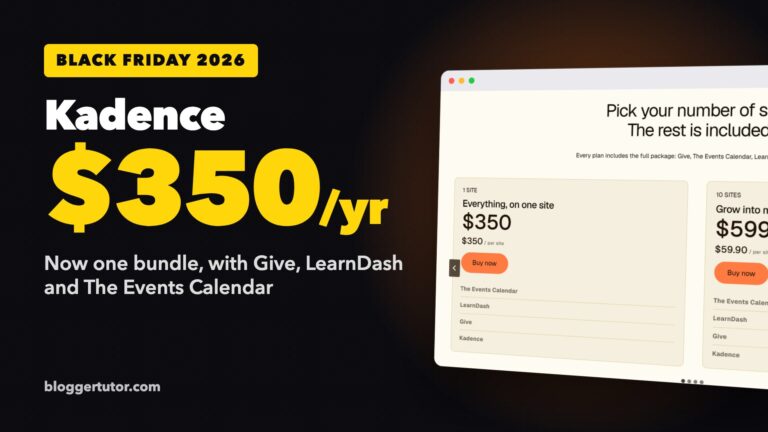 Kadence Black Friday 2026, Deal Status and Price Tracker Kadence Black Friday 2026, now one bundle from $350 a year