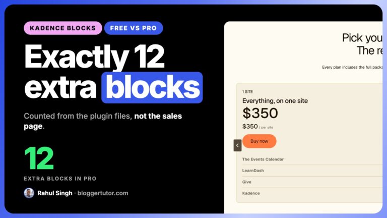 Kadence Blocks Free vs Pro: Exactly 12 Extra Blocks