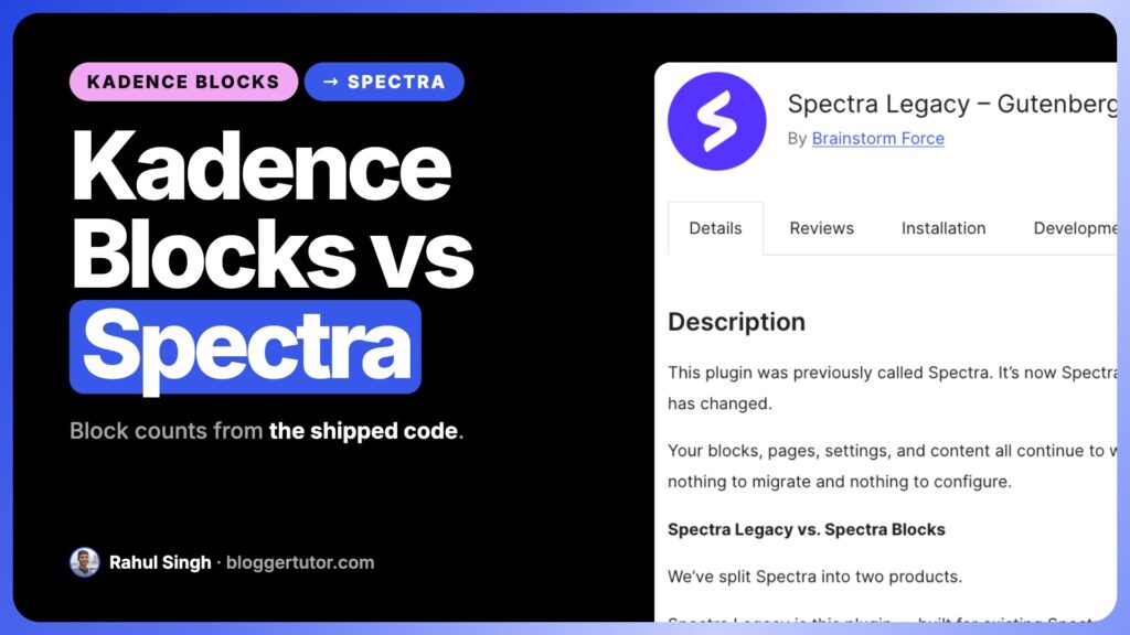 Kadence Blocks vs Spectra 2026, Which Block Plugin Wins?