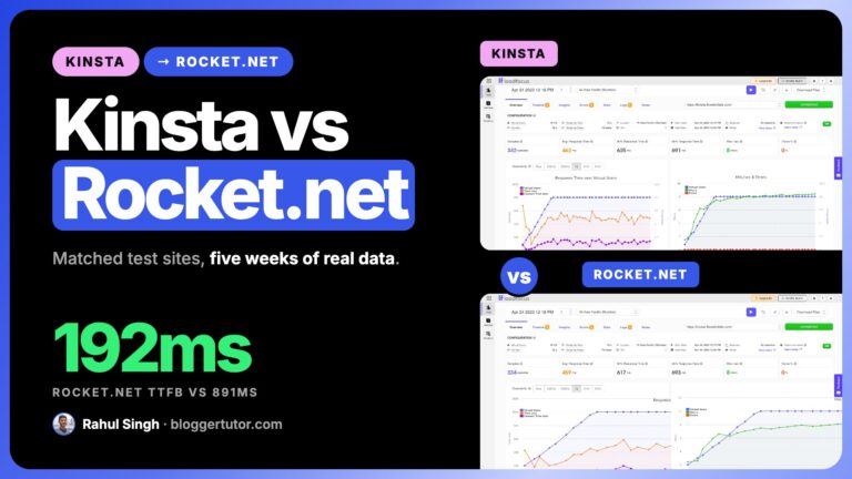 Kinsta vs Rocket.net: 192ms vs 891ms TTFB, 5 Weeks Tested