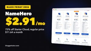 NameHero Black Friday 2026, $2.91 a month