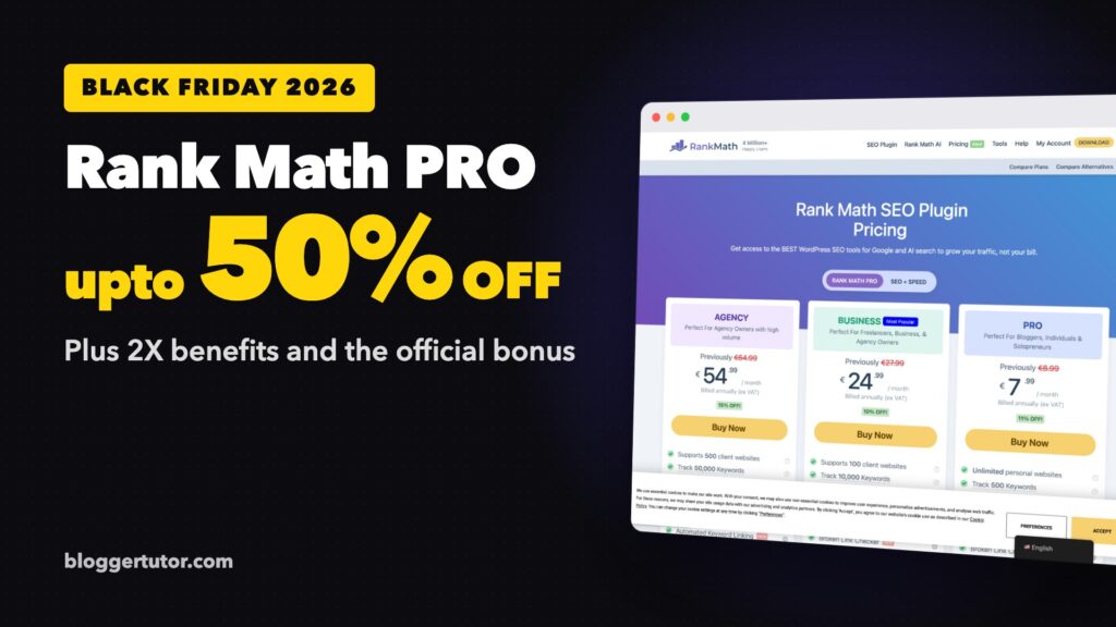 Rank Math PRO coupon, upto 50% off with 2X benefits and official bonus