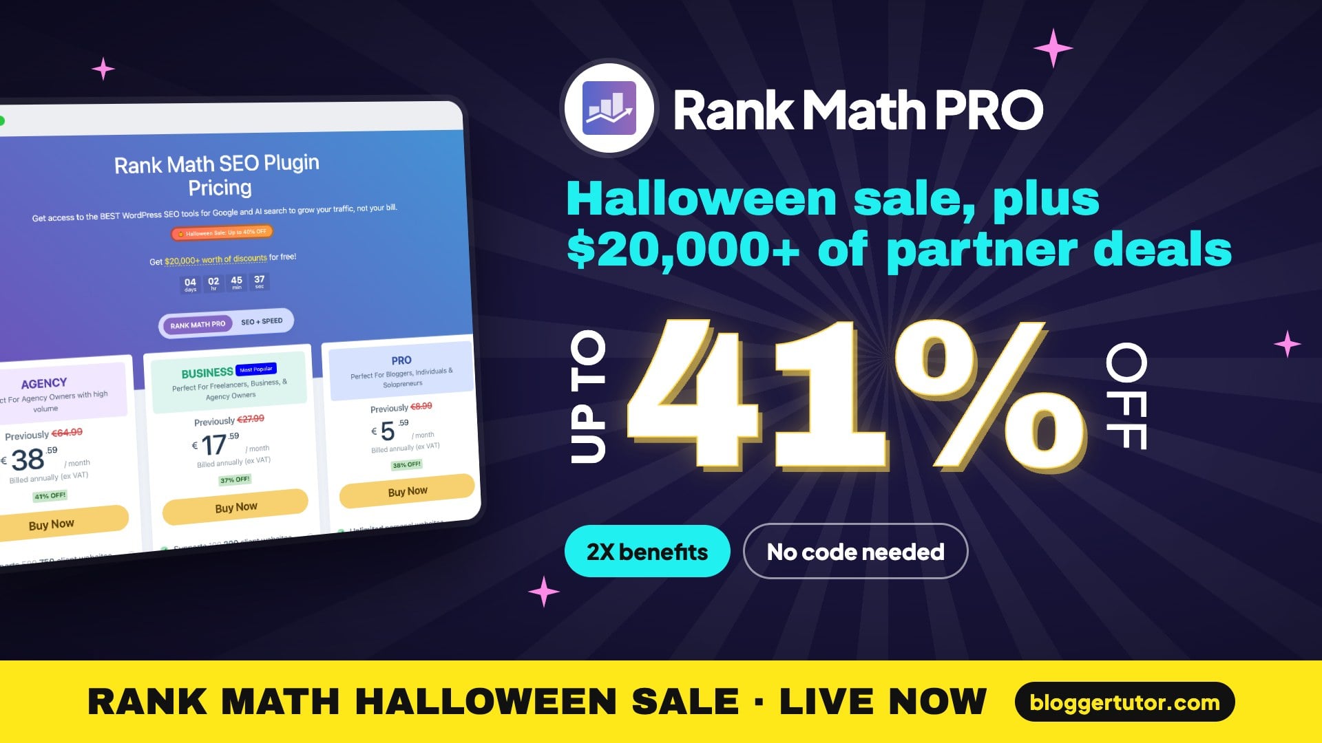 Rank Math Halloween sale, up to 41% off