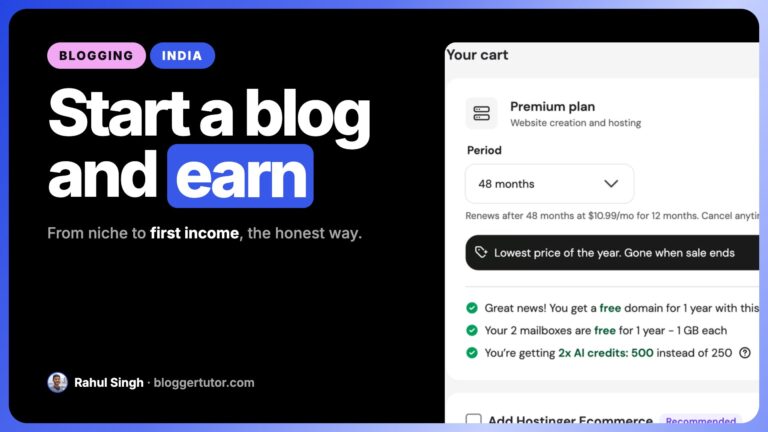 How to Start a Blog and Earn Money in India