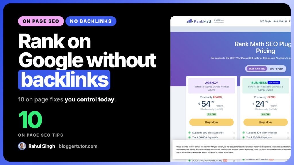 Top 10 On Page SEO Hack To Rank On Google Without Backlinks Top 10 On Page SEO Hack To Rank On Google Without Backlinks