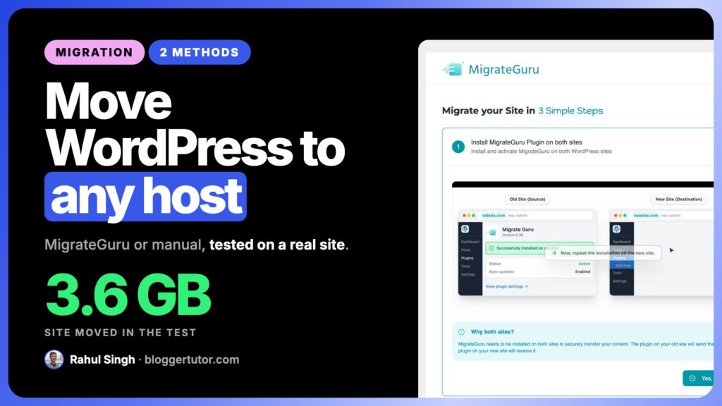 WordPress Migration to Any Host: 2 Methods, Tested on a 3.6 GB Site