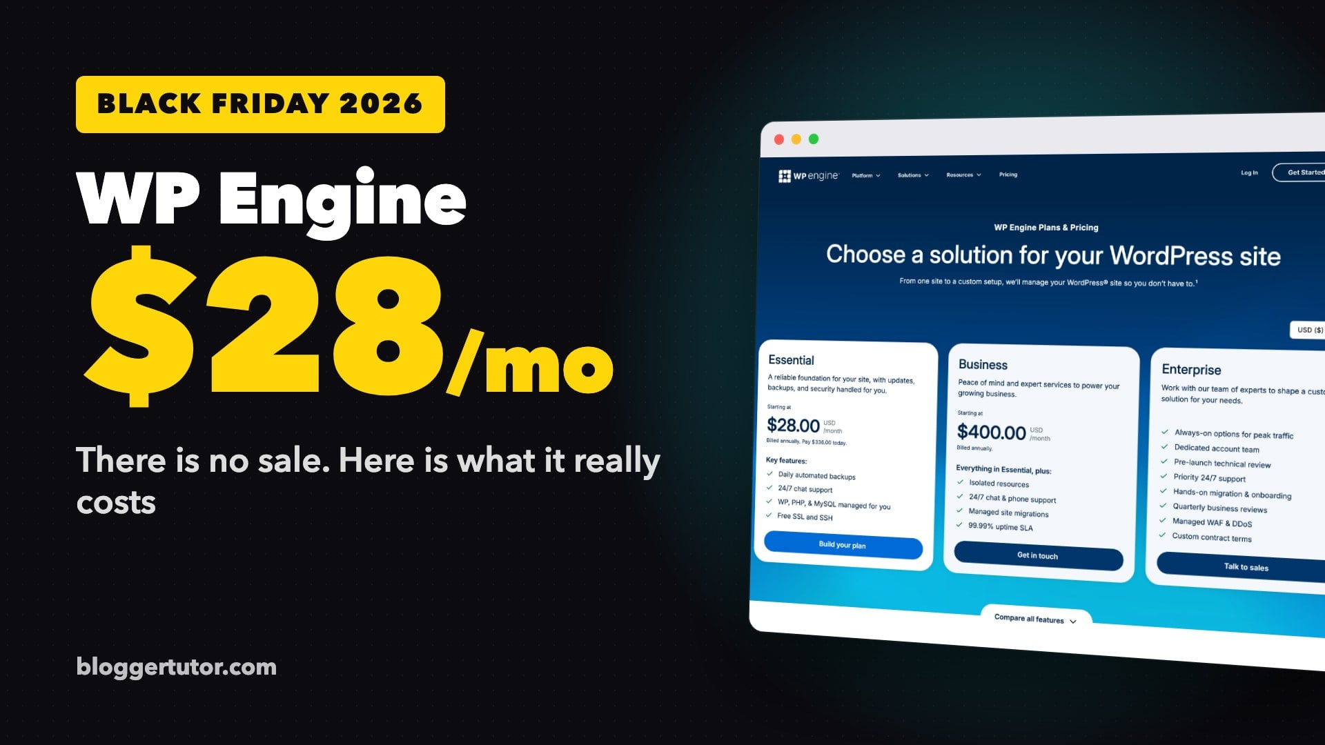 WP Engine Black Friday 2026, There Is No Sale WP Engine Black Friday 2026, from $28 a month